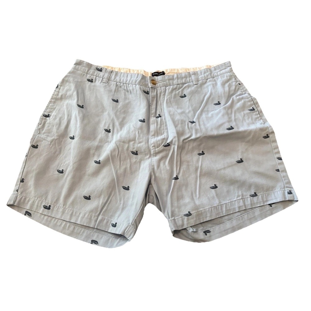 Men's Southern Marsh All Over Duck‎ Print Shorts Chinos Blue Size 40